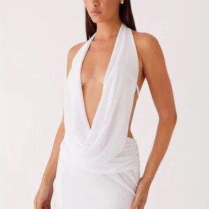 Peppermayo | Elysia Chiffon Mini Dress - White